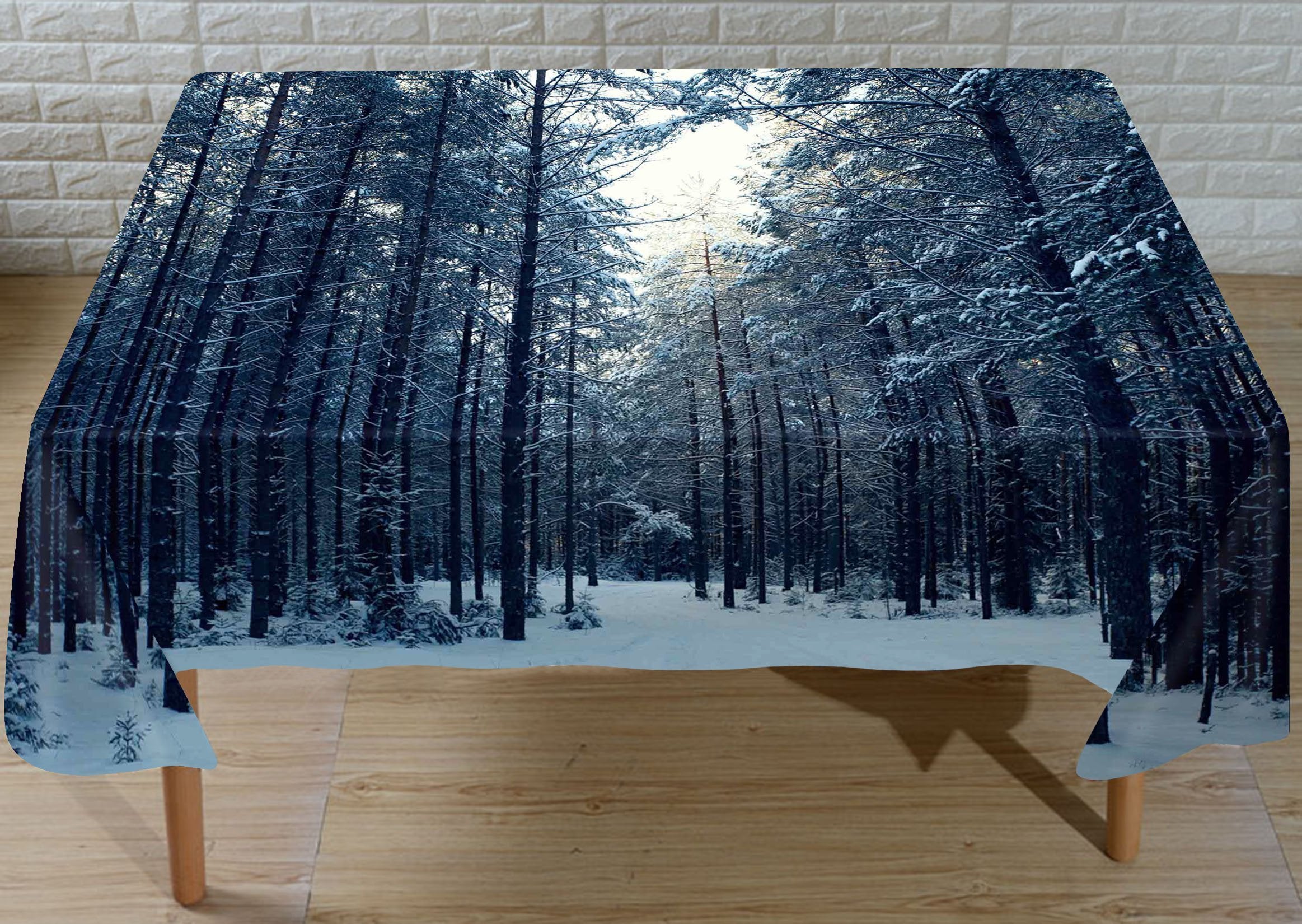3D Snowed Forest 588 Tablecloths Wallpaper AJ Wallpaper