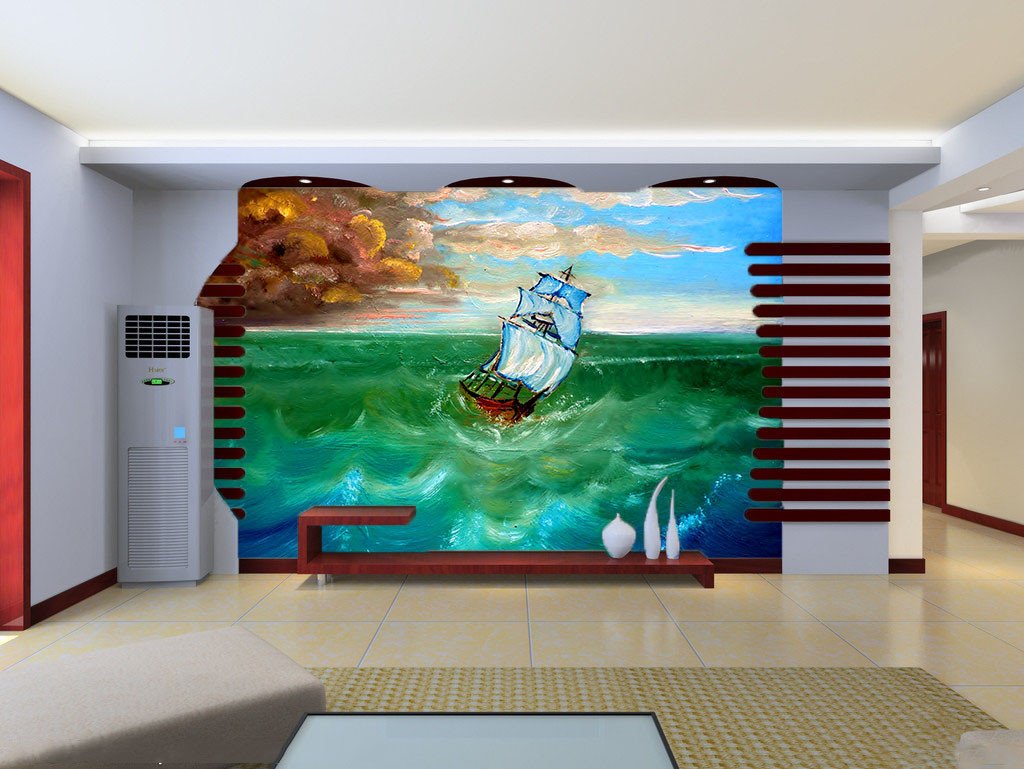 Sea Struggling Boat Wallpaper AJ Wallpaper