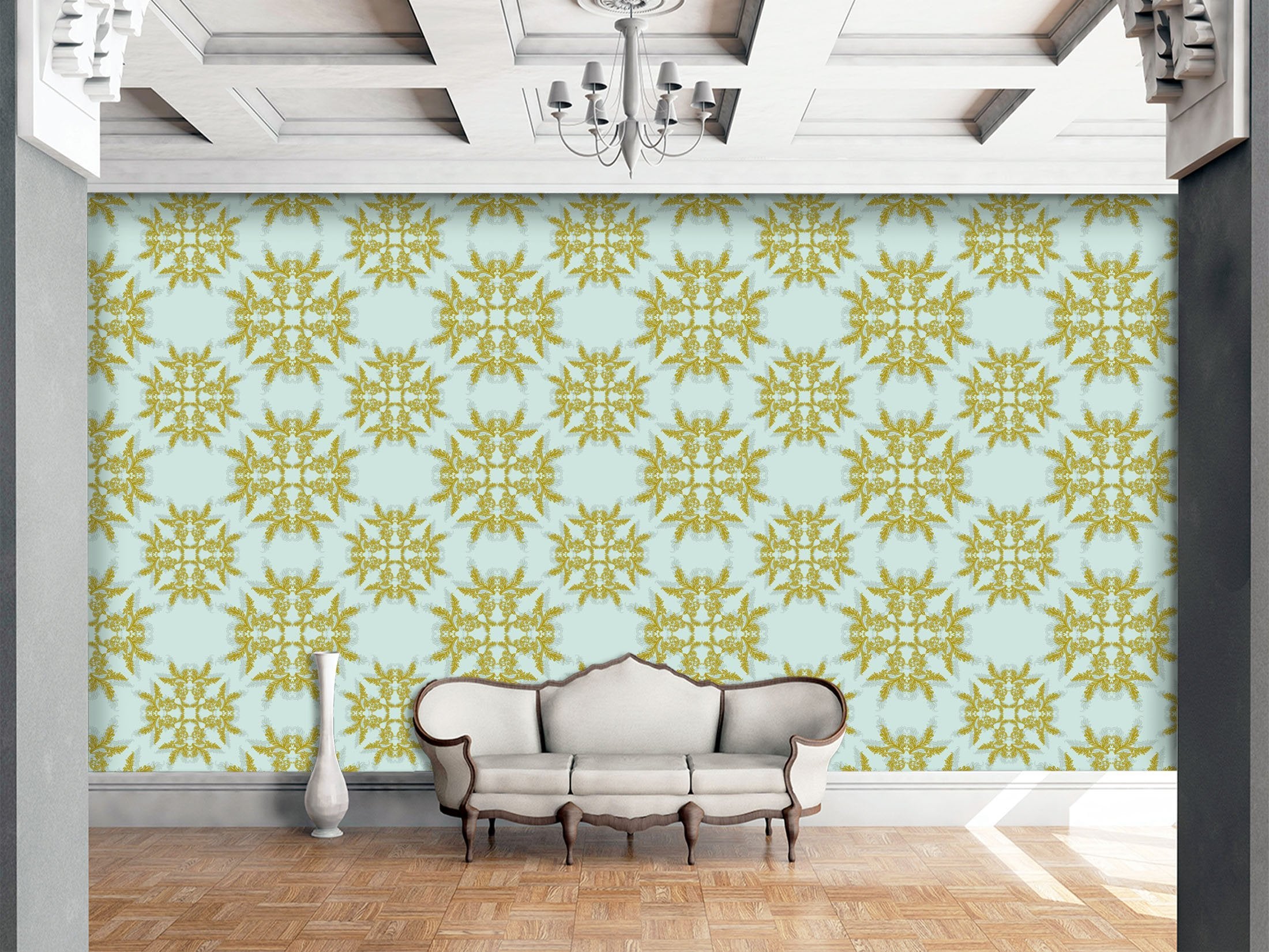 3D Golden Flower 320 Wallpaper AJ Wallpaper