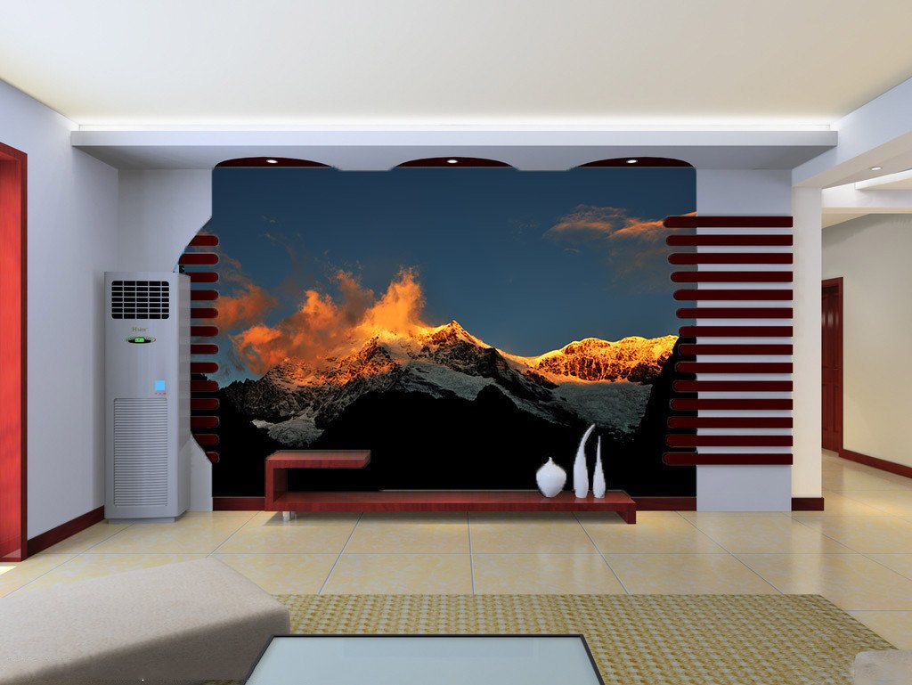 Misty Snow Mountains Wallpaper AJ Wallpaper