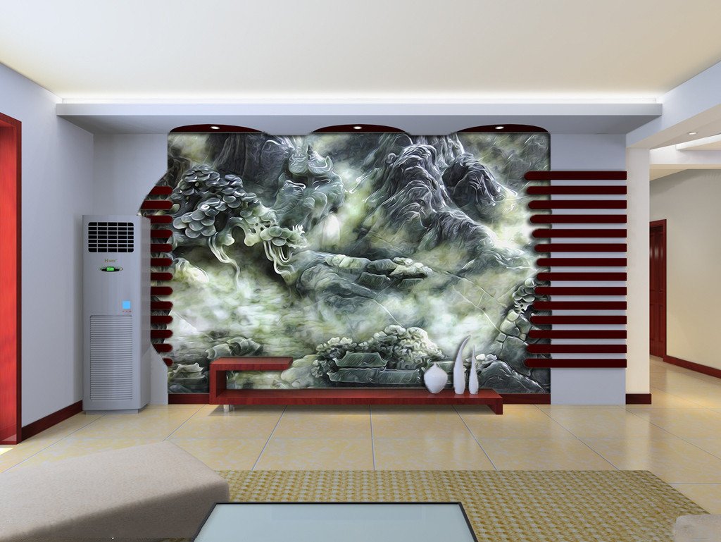 3D Stone hill sculpture Wallpaper AJ Wallpaper 1