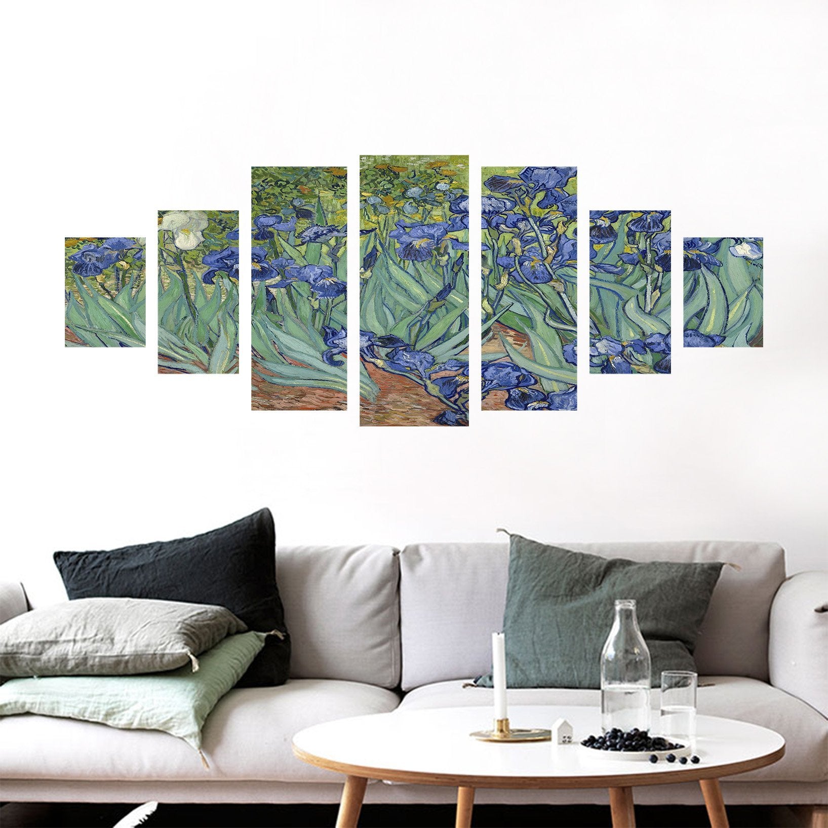 3D Small Blue Flowersl 091 Unframed Print Wallpaper Wallpaper AJ Wallpaper