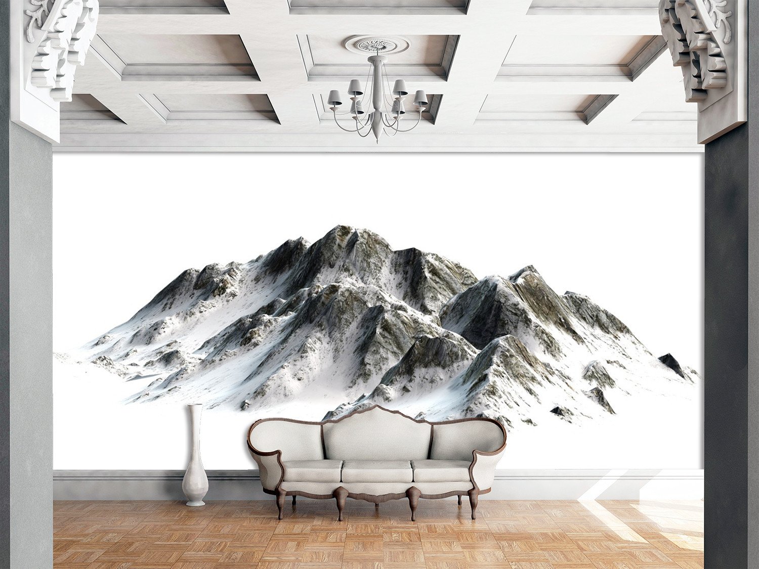 3D Ink Mountain 774 Wallpaper AJ Wallpaper