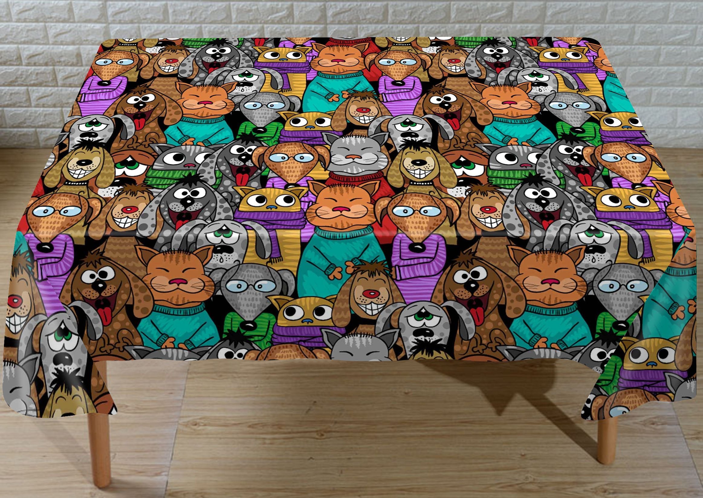 3D Cute Cartoon Animals 176 Tablecloths Wallpaper AJ Wallpaper