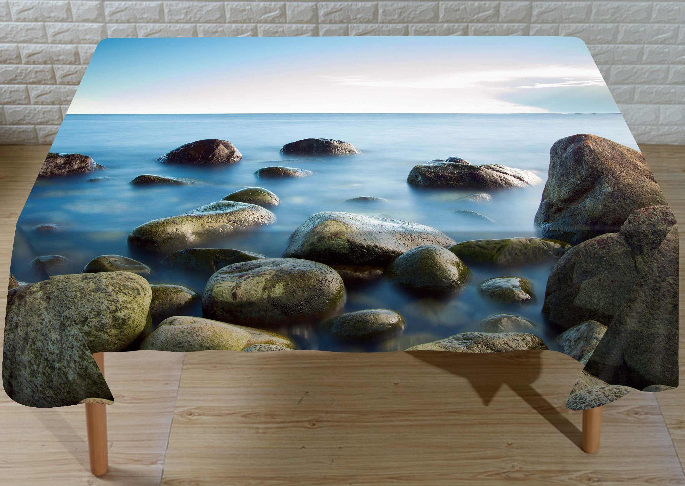 3D Sea Stones 594 Tablecloths Wallpaper AJ Wallpaper