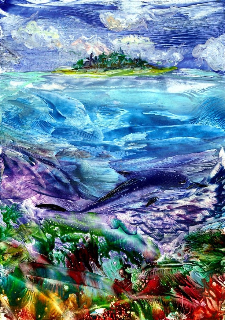 3D Color Sea Painting 486 Stair Risers Wallpaper AJ Wallpaper