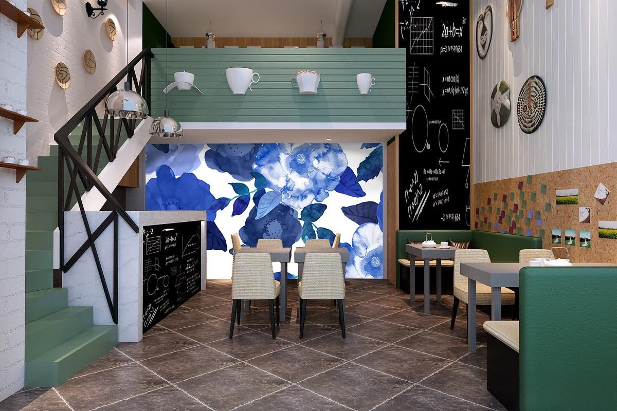 Blue Flowers 3 Wallpaper AJ Wallpaper