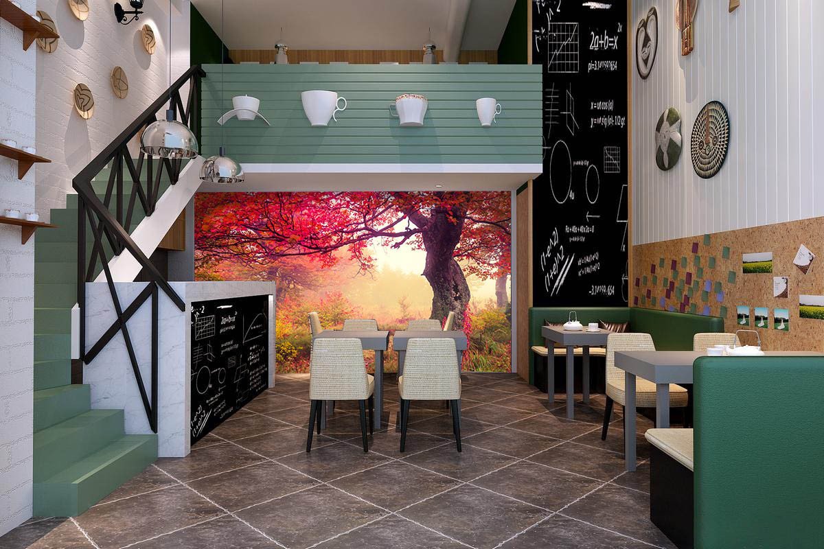 Red Tree Wallpaper AJ Wallpaper