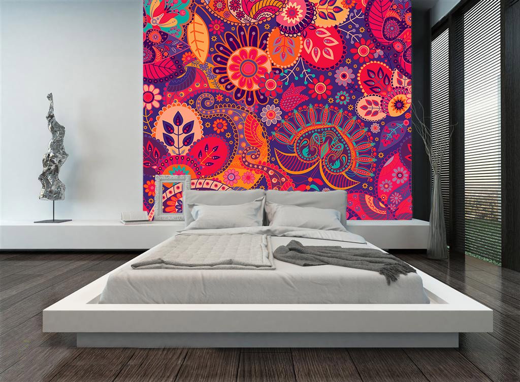 Bright Colors Florals Wallpaper AJ Wallpaper