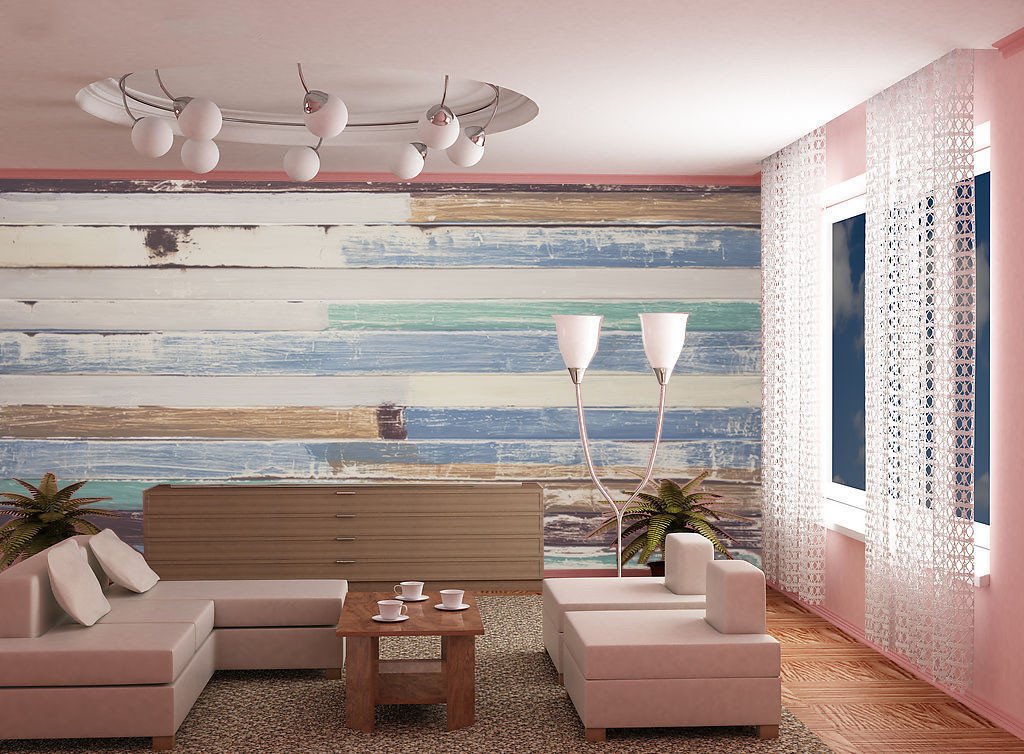 Colorful Battens Wallpaper AJ Wallpaper