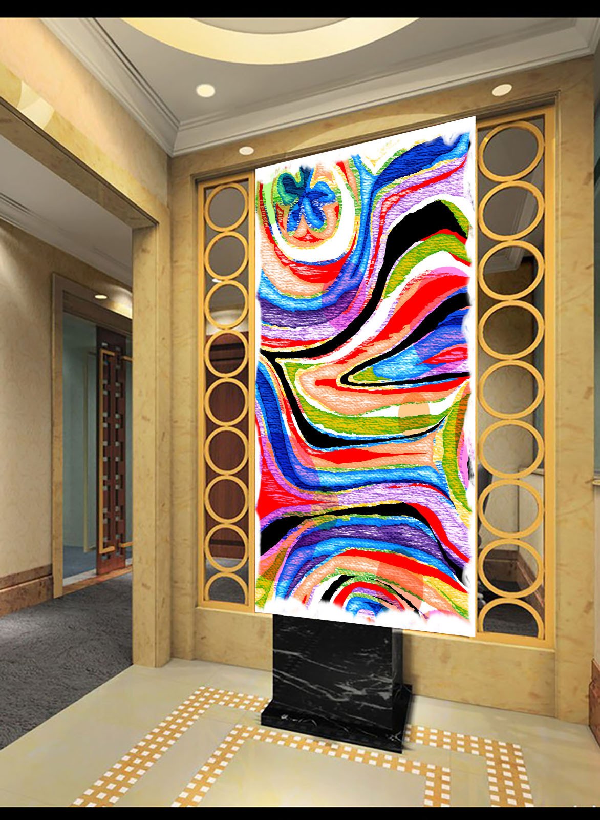 Colorful Winding Lines Wallpaper AJ Wallpaper