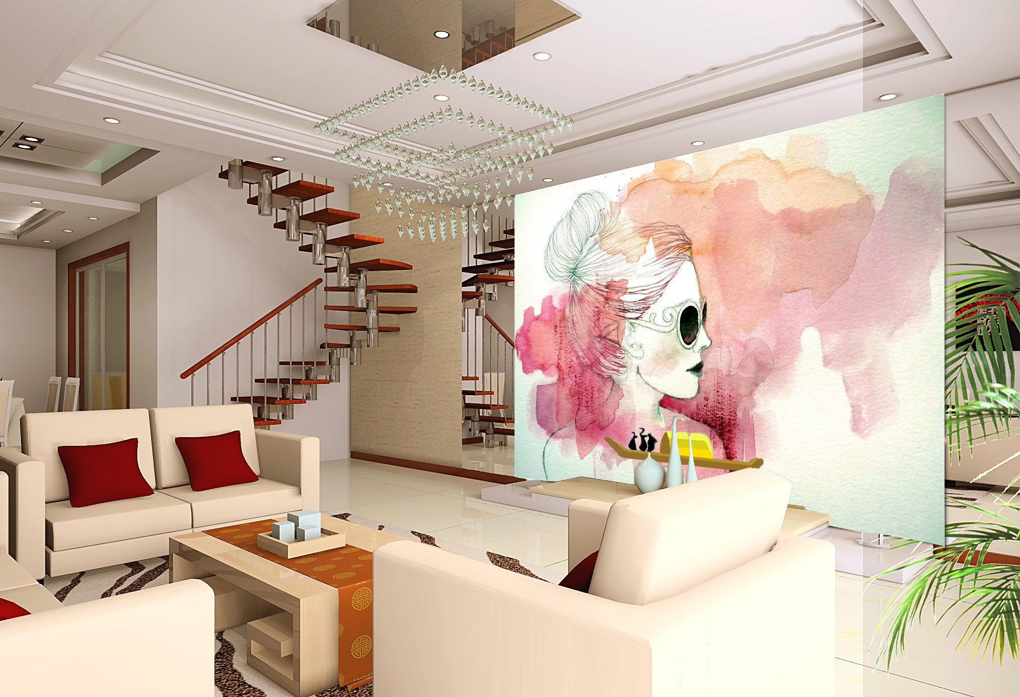 3D Graffiti Colorful Girl 99 Wallpaper AJ Wallpaper