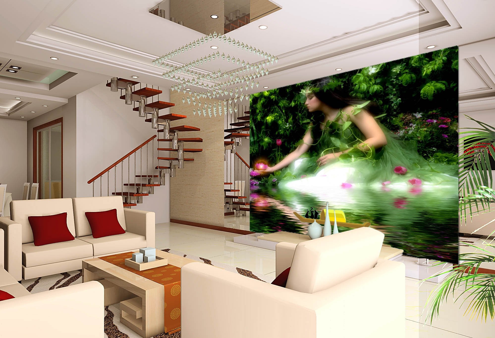 Put Lanterns Girl Wallpaper AJ Wallpaper