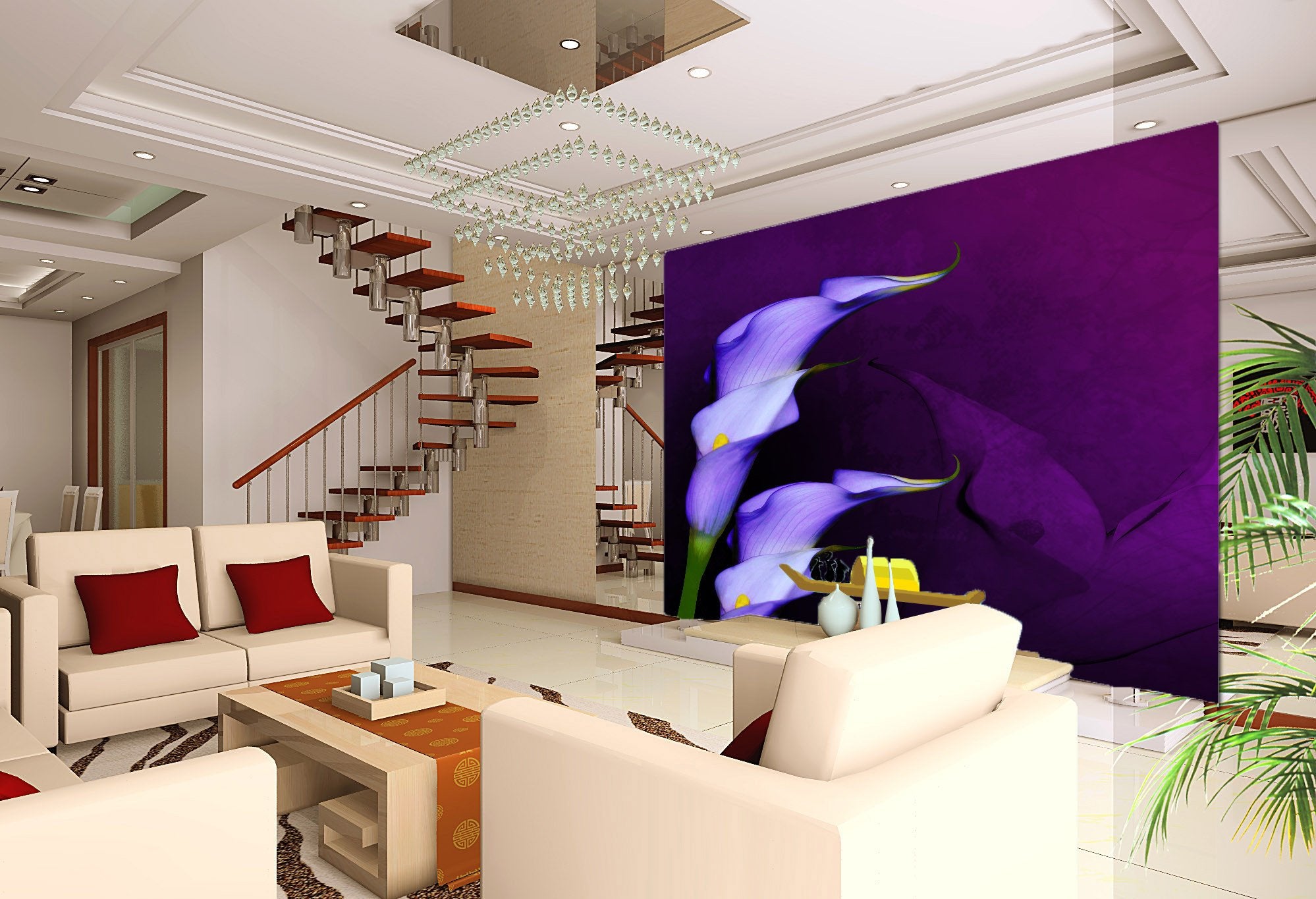 Fresh Blue Flowers Wallpaper AJ Wallpaper