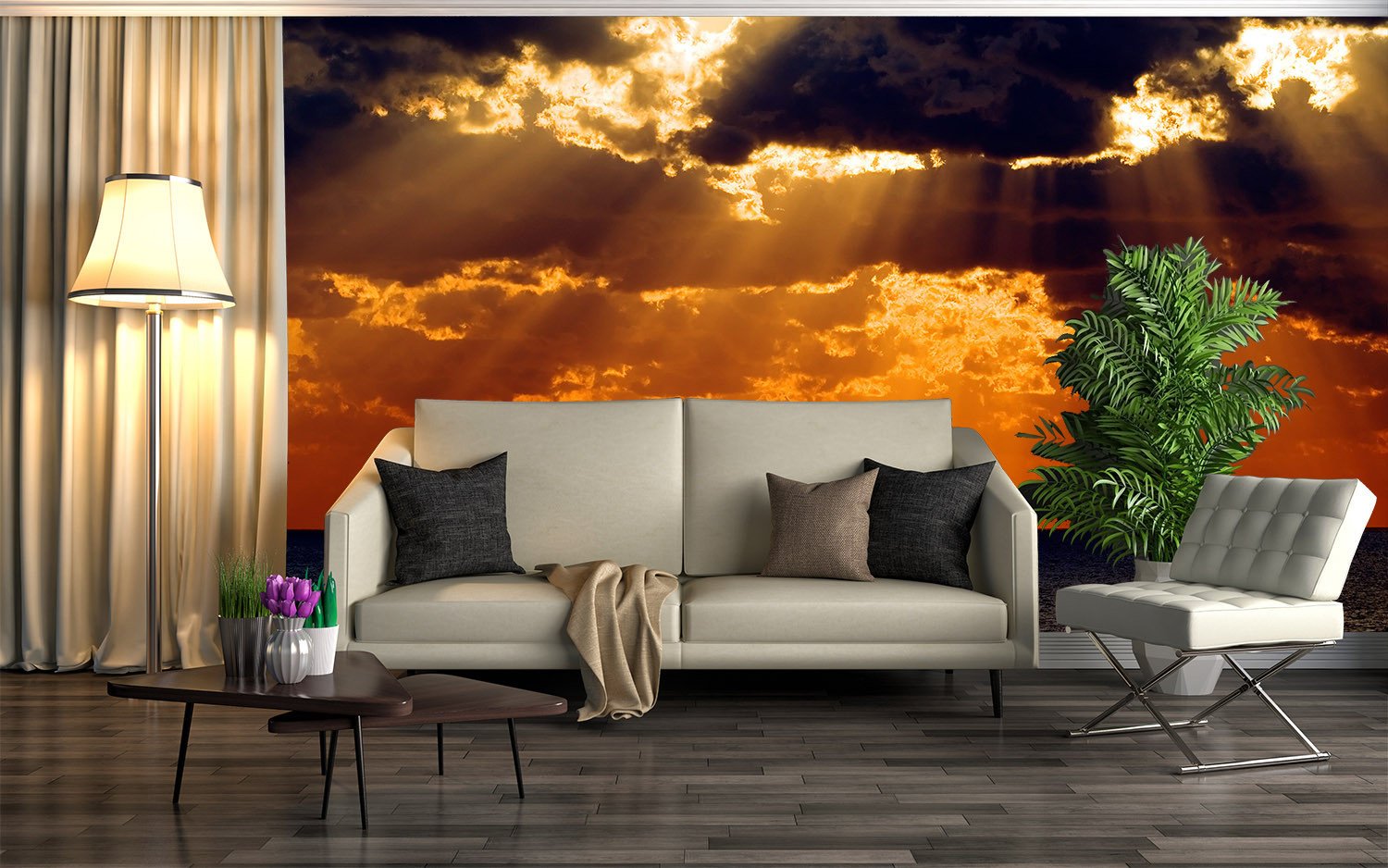 Sea Rosy Clouds 1 Wallpaper AJ Wallpaper