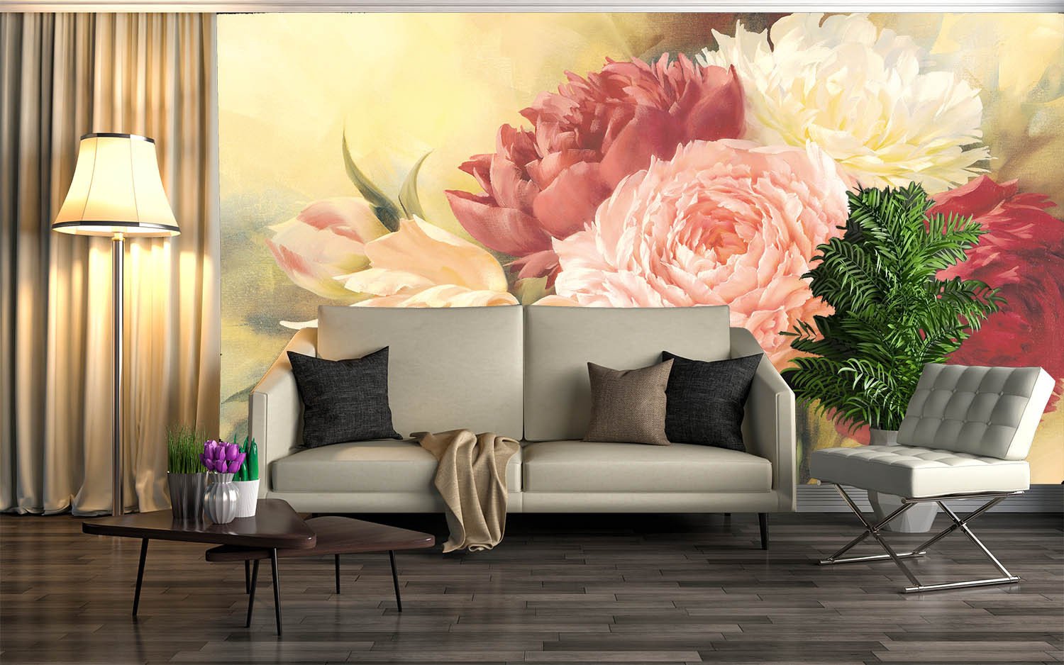 Colorful Peonies 1 Wallpaper AJ Wallpaper