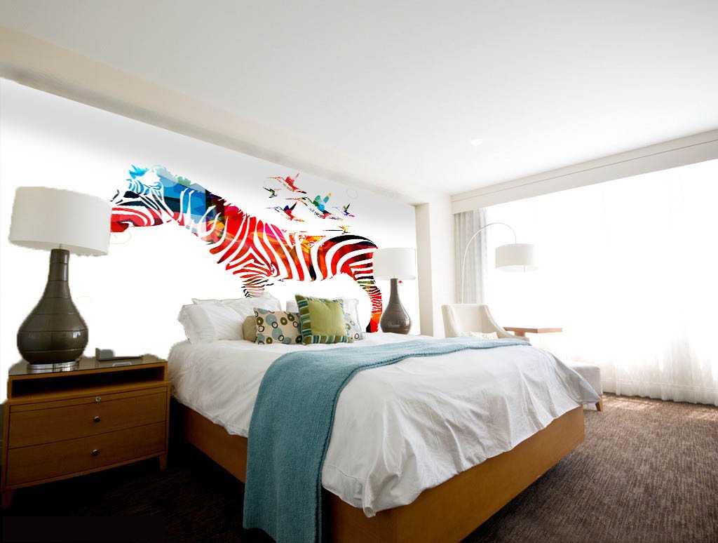 Colored Zebra Wallpaper AJ Wallpaper