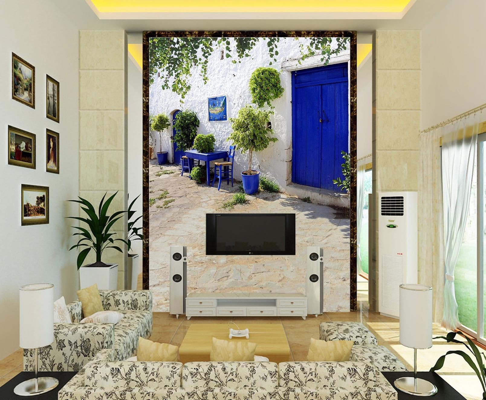 Door Potted Plants 1 Wallpaper AJ Wallpaper