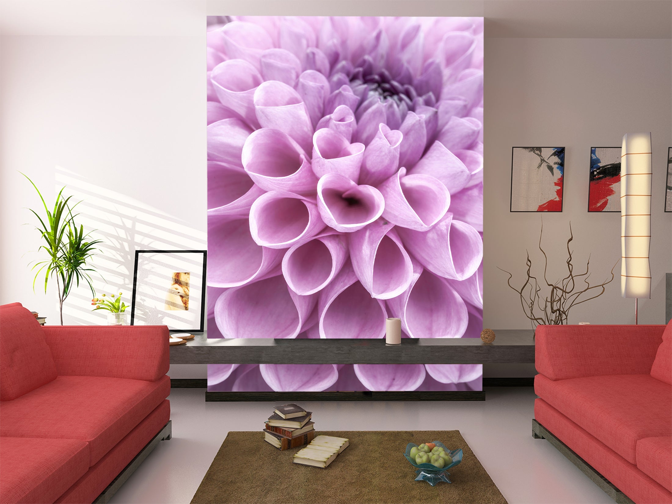 3D Purple Flower 6199 Assaf Frank Wall Mural Wall Murals