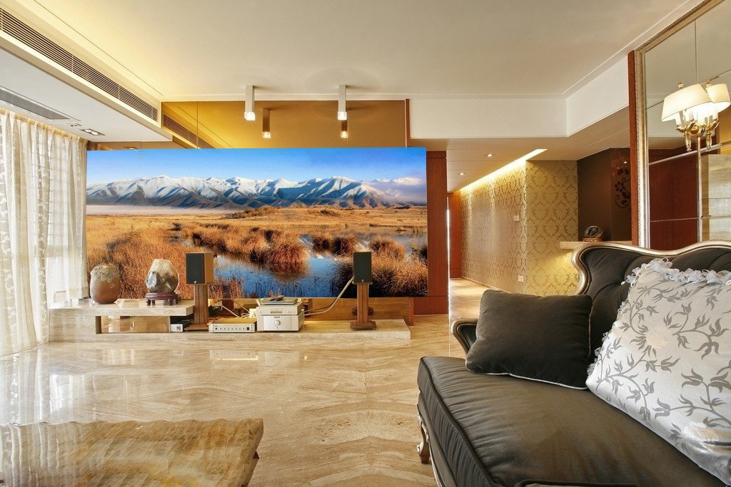 Winter Field Grass And Mountain 8 Wallpaper AJ Wallpaper 1