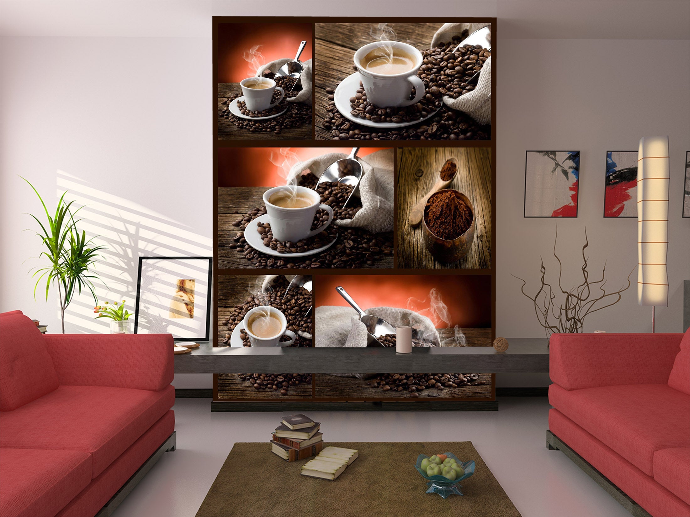 3D Coffee Beans 1100 Wall Murals