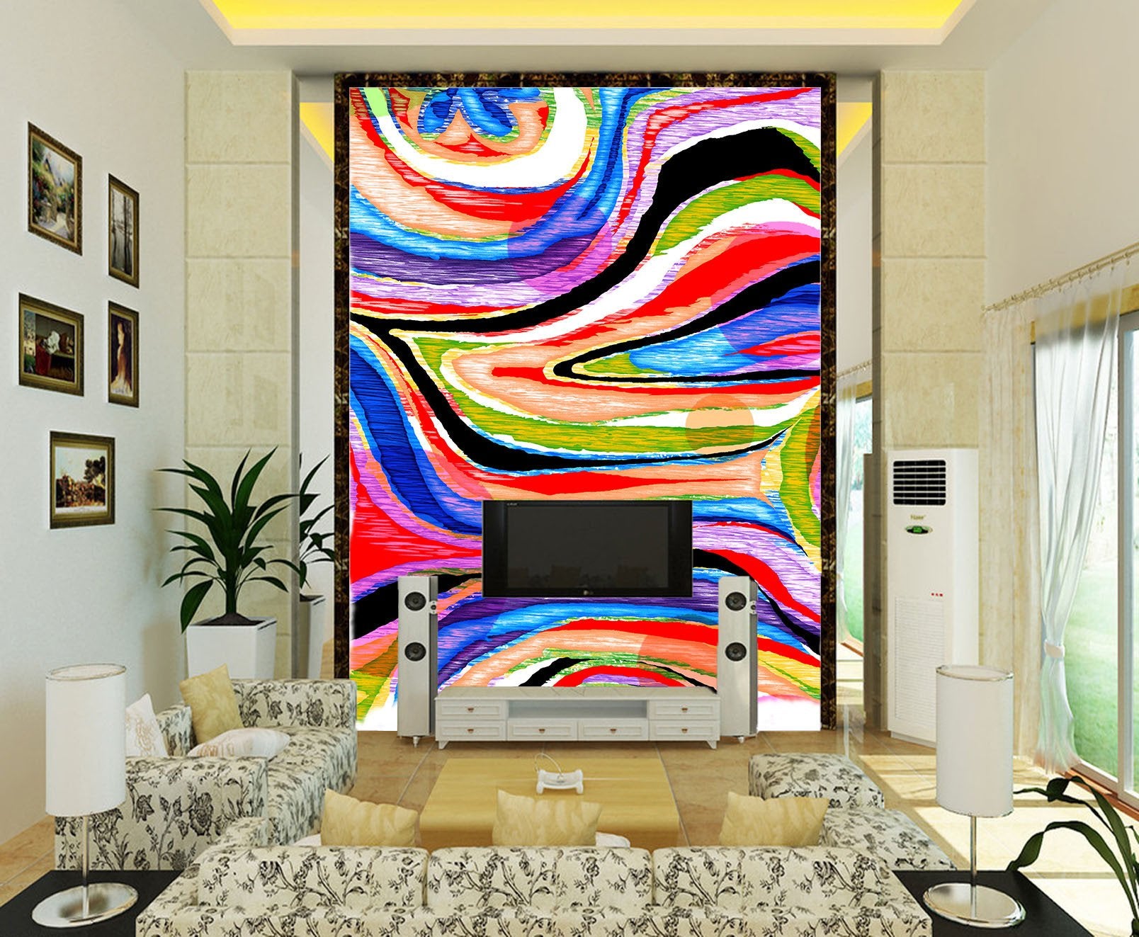 Colorful Winding Lines Wallpaper AJ Wallpaper