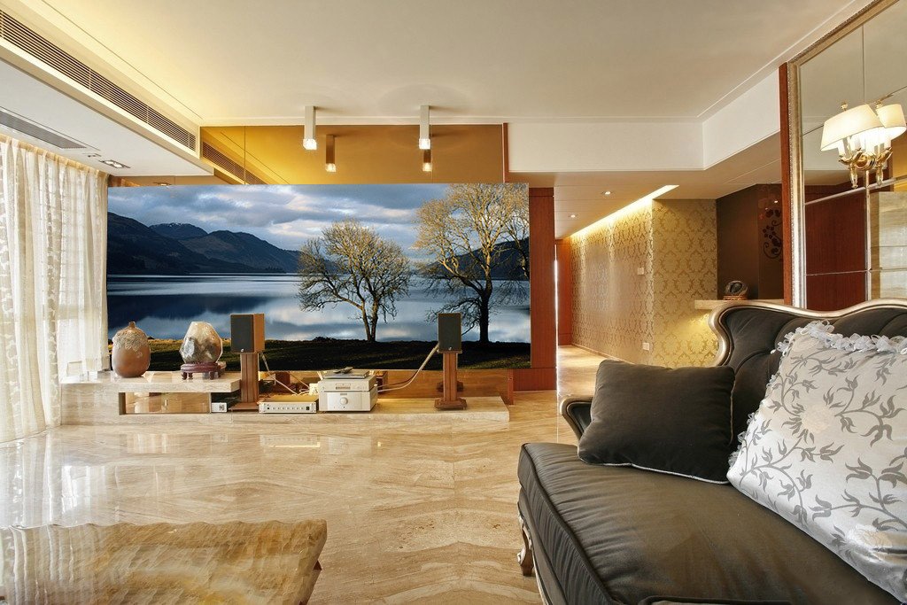 Waterside Trees Wallpaper AJ Wallpaper