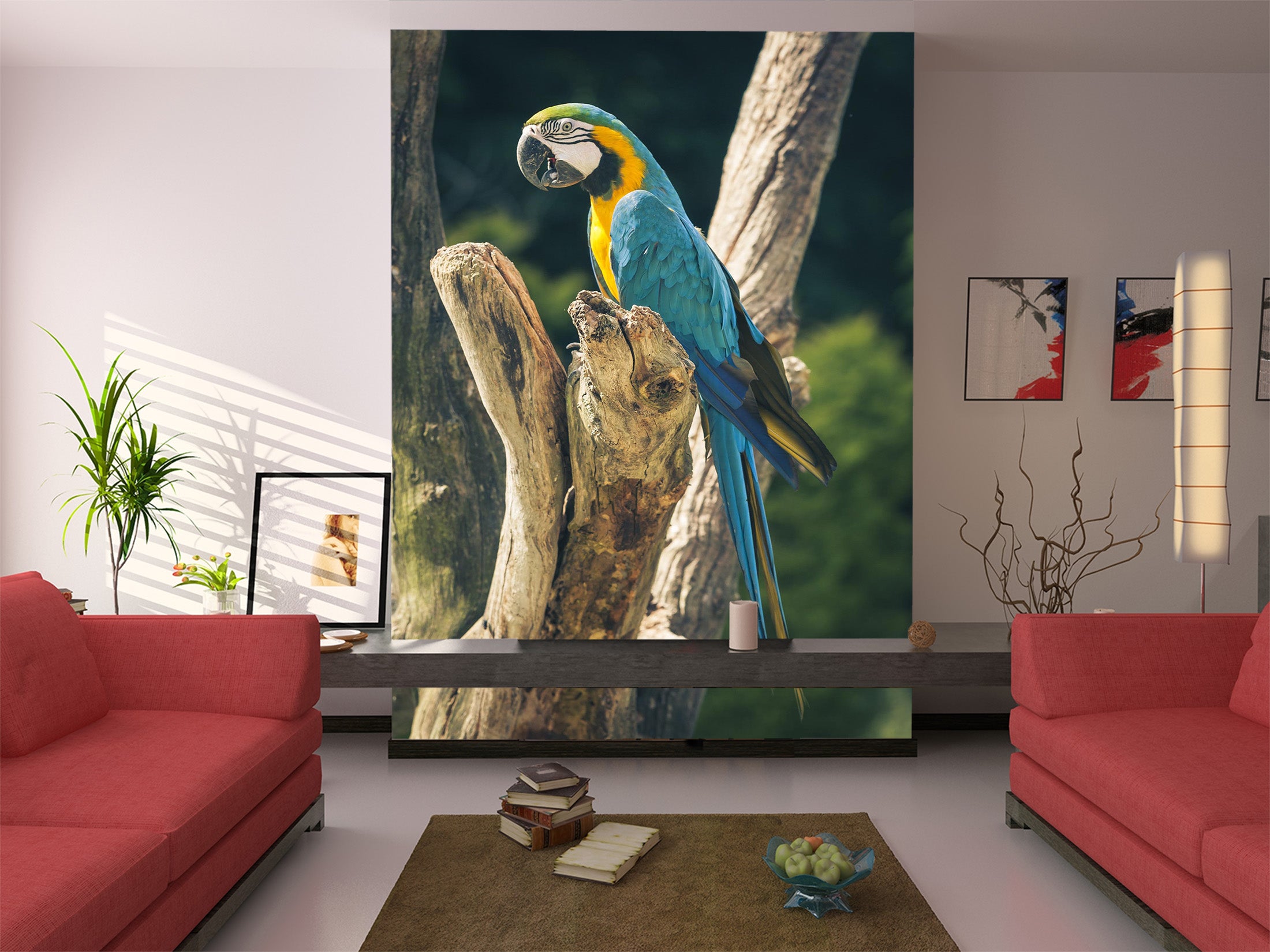 3D Color Parrot 1093 Wall Murals