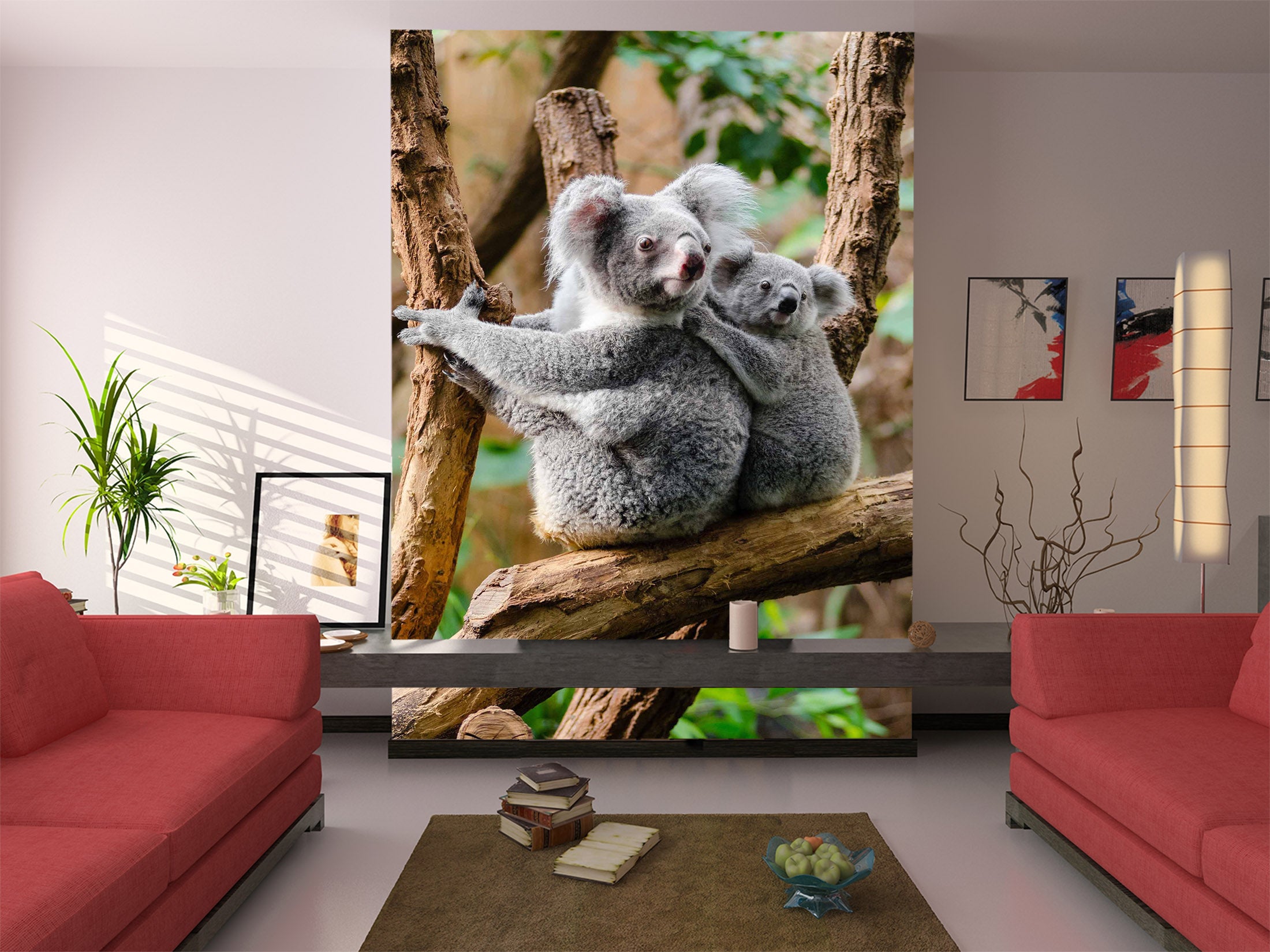 3D Forest Sloth 1088 Wall Murals