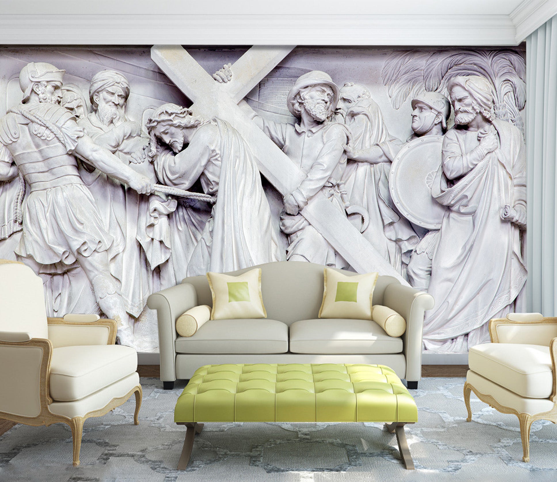 3D Carved Soldier 1530 Wall Murals