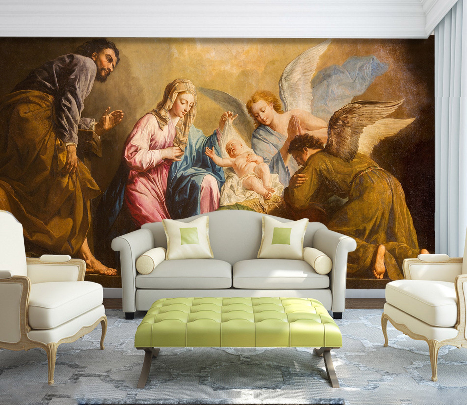 3D Angel Birth 1535 Wall Murals