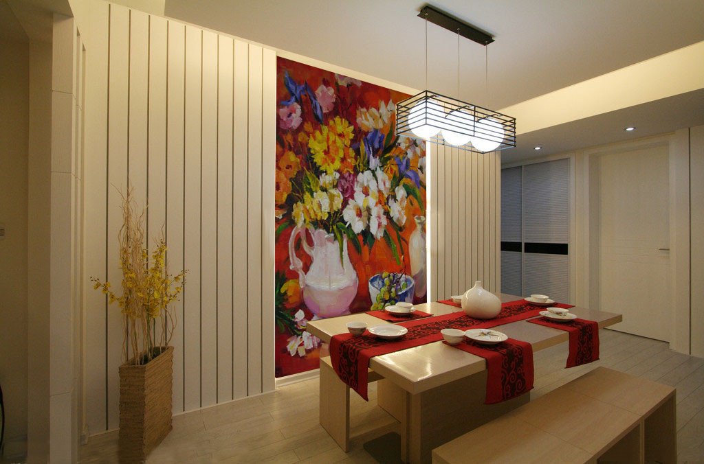 Table Fresh Flowers Wallpaper AJ Wallpaper