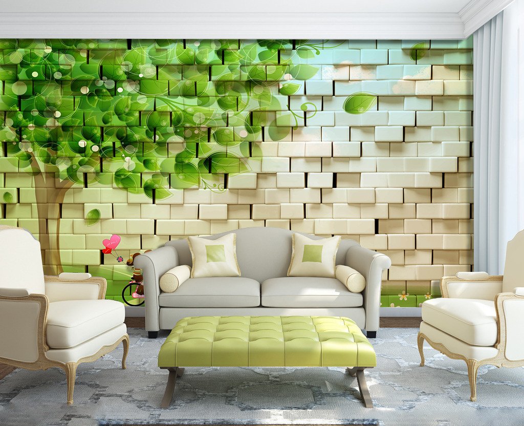 3D Green Tree Shadow 157 Wallpaper AJ Wallpaper