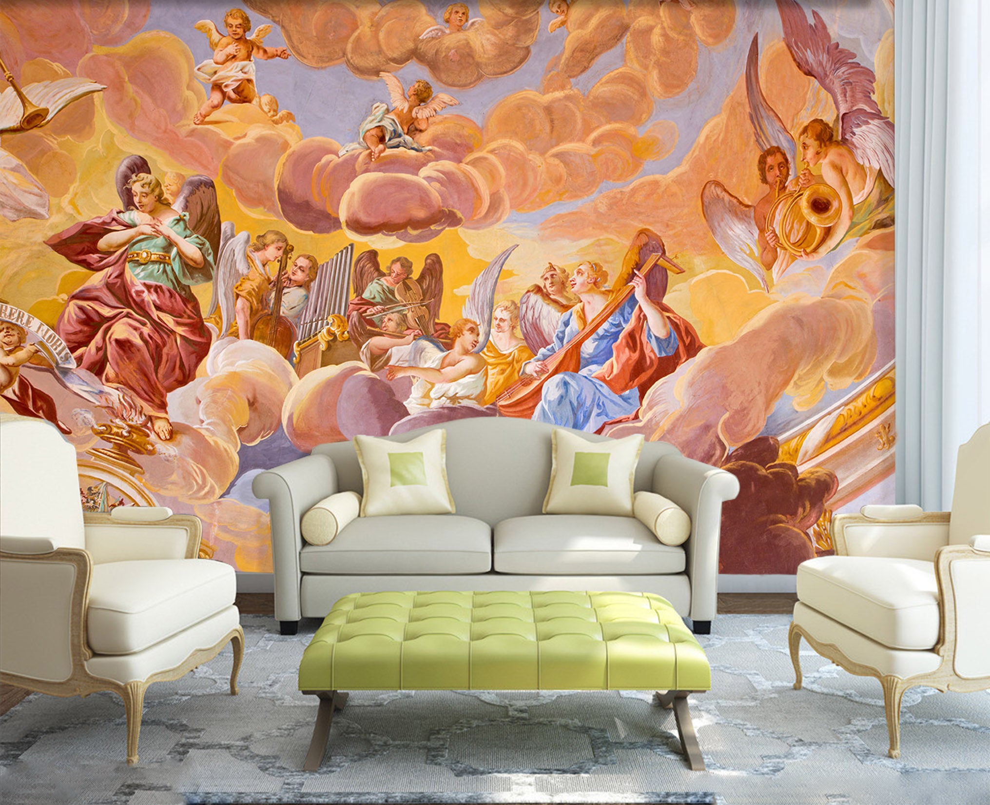 3D Angel Party 1538 Wall Murals