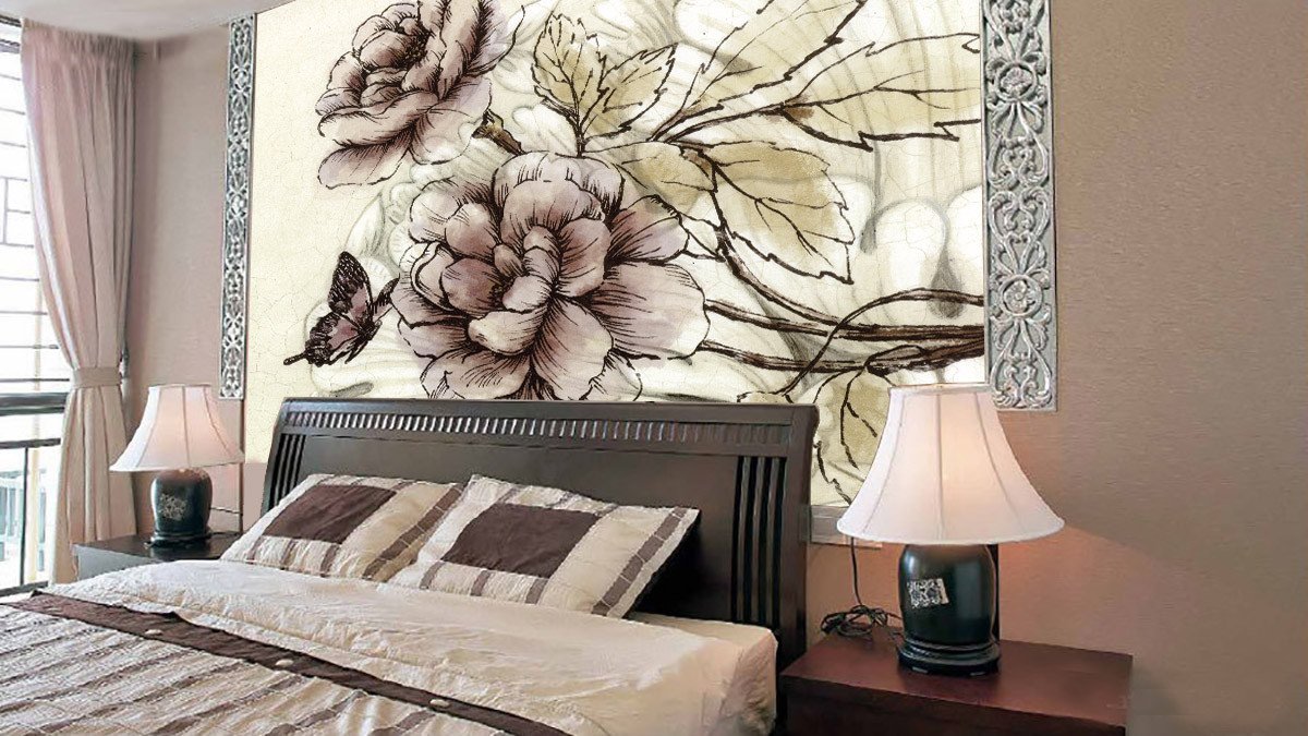 Butterfly On Penoies 1 Wallpaper AJ Wallpaper