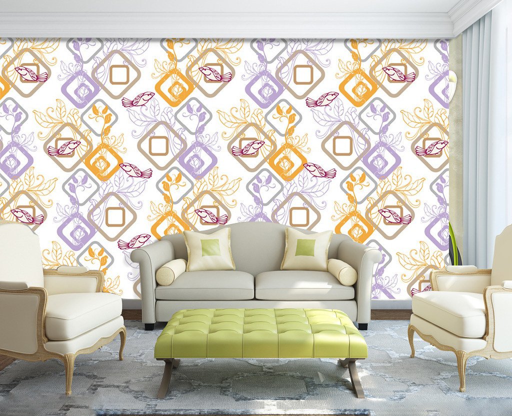 3D Pattern Fish 036 Wallpaper AJ Wallpaper