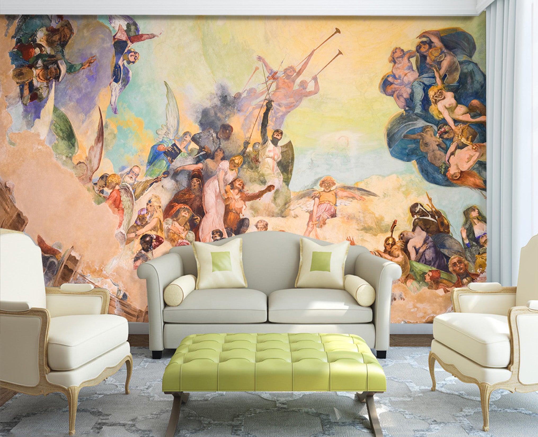 3D Angel War 1550 Wall Murals