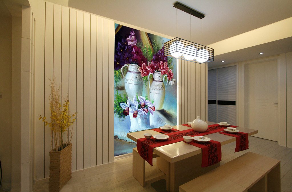 Flowers Vase Painting Wallpaper AJ Wallpaper 2