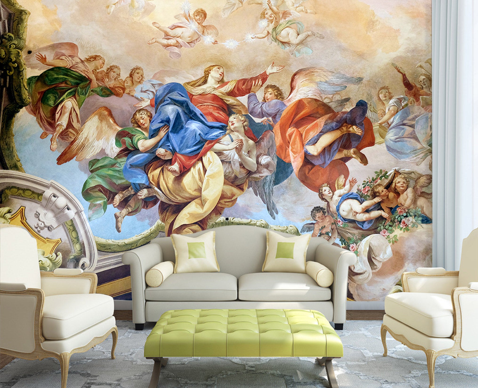 3D Happy Angel 1553 Wall Murals