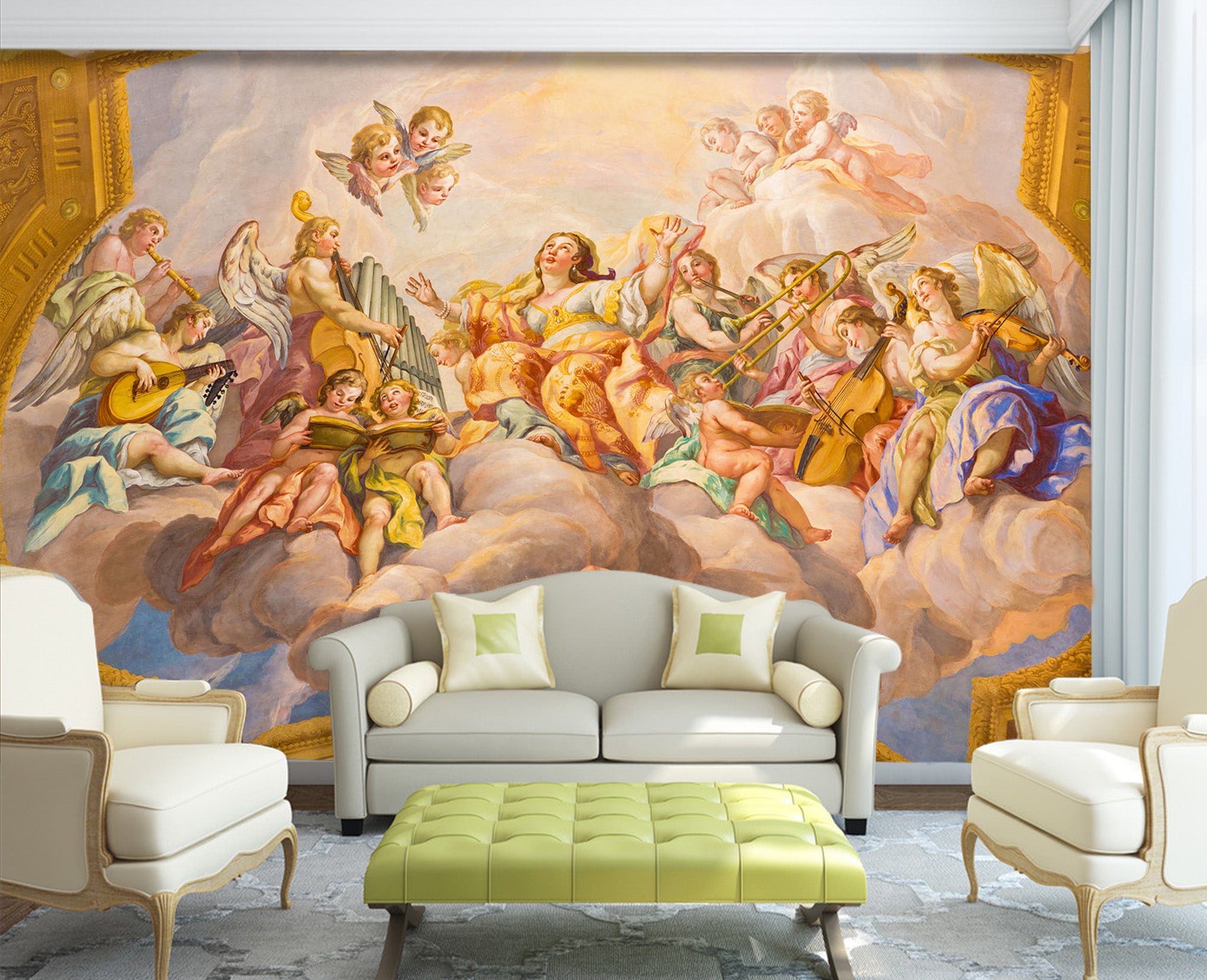 3D Angel Party 1589 Wall Murals