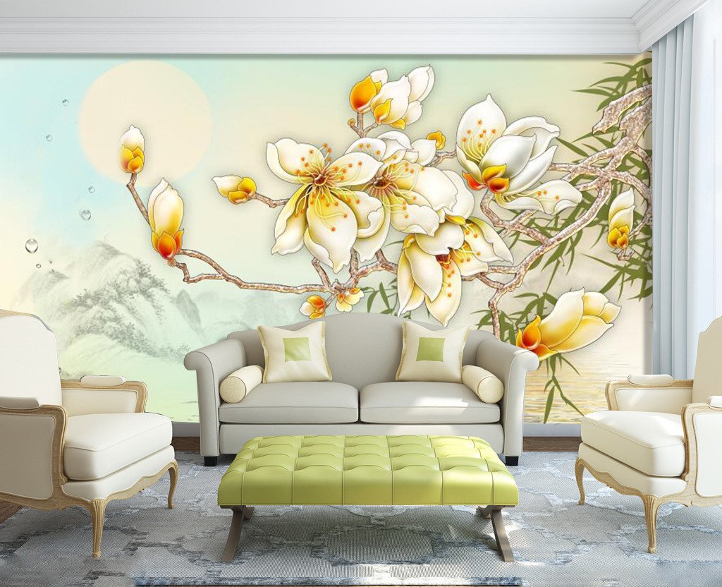 White Pear Flower 654 Wallpaper AJ Wallpaper 1