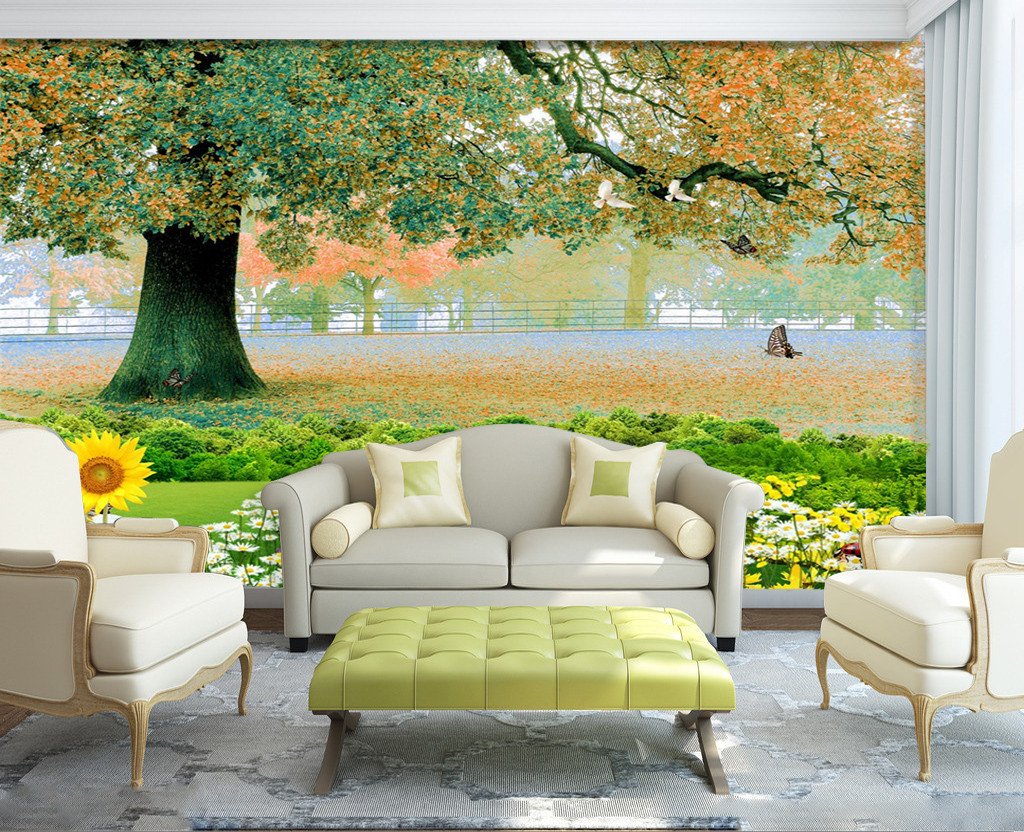 3D Spring Tree And Flower Wallpaper AJ Wallpaper