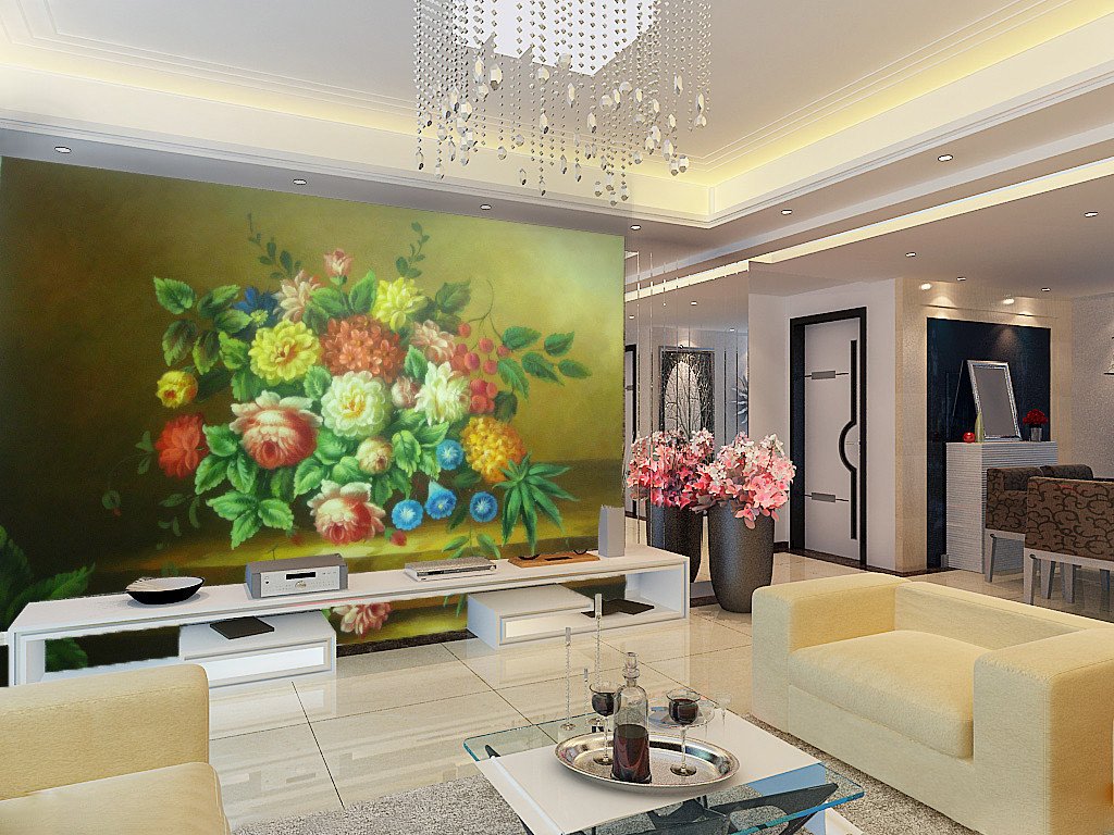 Pineapple And Flowers Wallpaper AJ Wallpaper 2