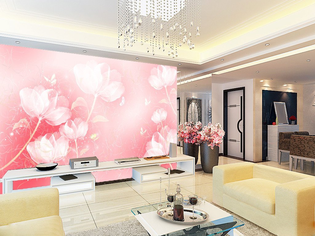 3D Pure Pink Lily 37 Wallpaper AJ Wallpapers