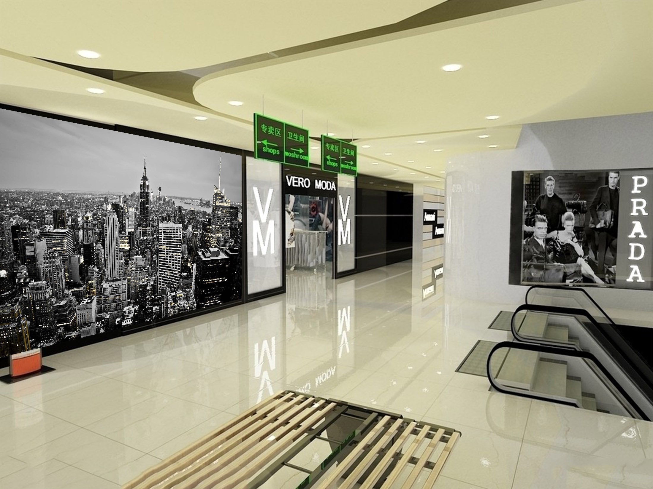 3D black and white city buildings 20 Wall Murals Wallpaper AJ Wallpaper 2