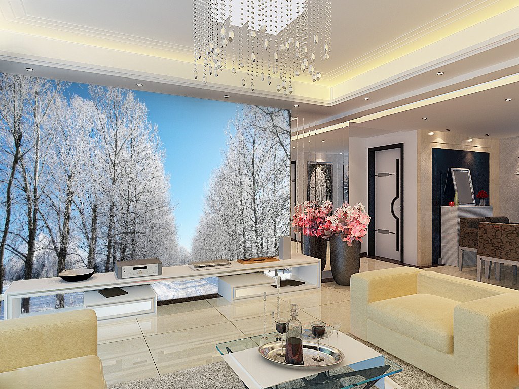 Snowcapped Avenue Wallpaper AJ Wallpaper