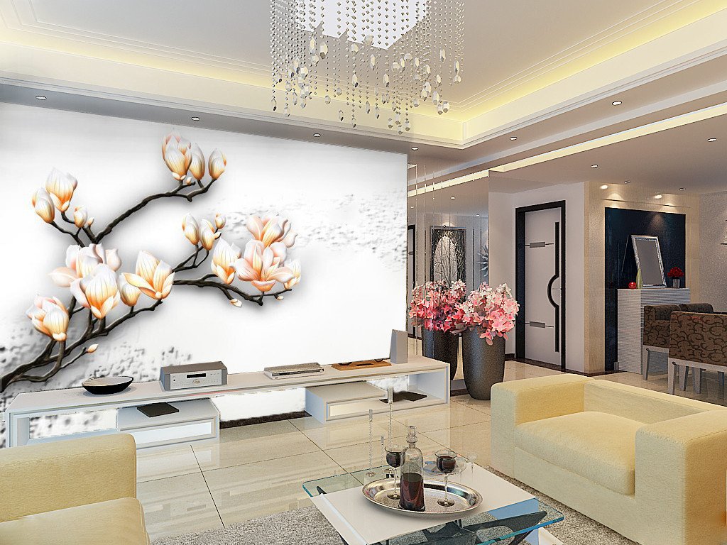 White Peach Flower 445 Wallpaper AJ Wallpaper 1