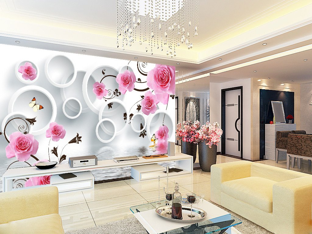 3D Purple Flower Petal 767 Wallpaper AJ Wallpaper