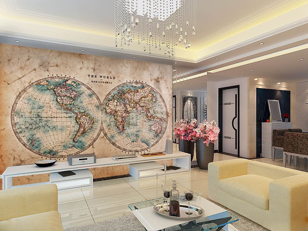 World Map Wallpaper AJ Wallpaper