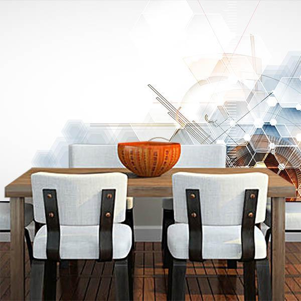 3D Hexagonal Line 141 Wallpaper AJ Wallpaper